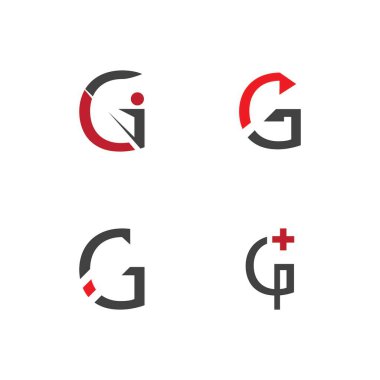 G Harfi Sanat Simgesi ve Sembol Şablonu