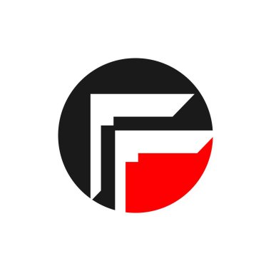 F harf logo vektör şablonu
