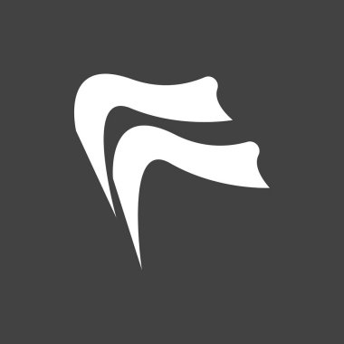 F harf logo vektör şablonu