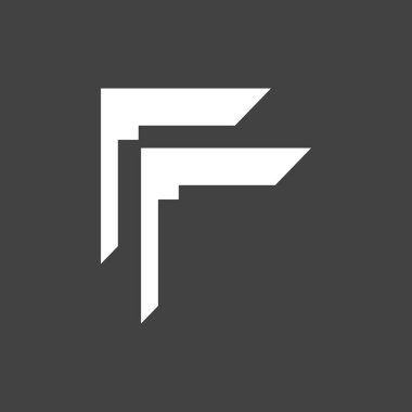 F harf logo vektör şablonu