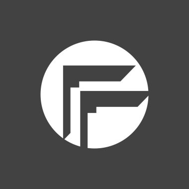 F harf logo vektör şablonu