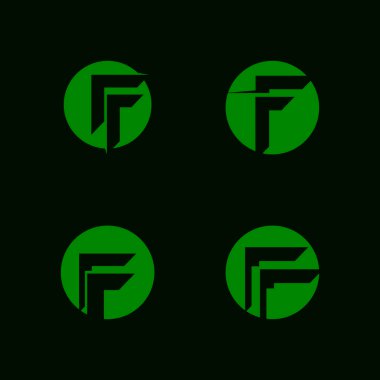 F harf logo vektör şablonu