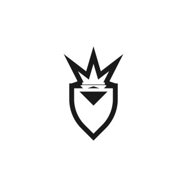 Kalkan Koruma Logo Vektörü İllüstrasyonu