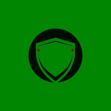 Kalkan Koruma Logo Vektörü İllüstrasyonu