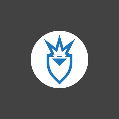 Kalkan Koruma Logo Vektörü İllüstrasyonu