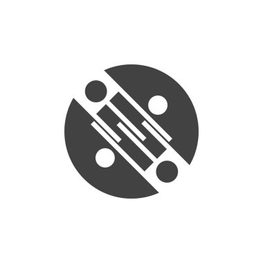 Business Technology Logo Vektör Şablonu İllüstrasyonu