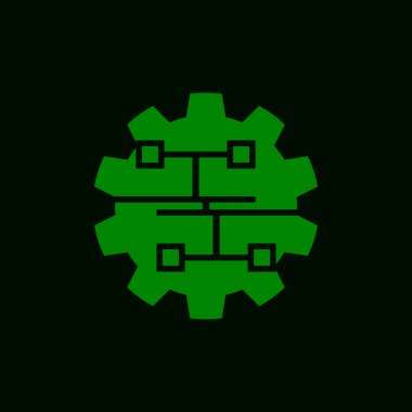 Business Technology Logo Vektör Şablonu İllüstrasyonu