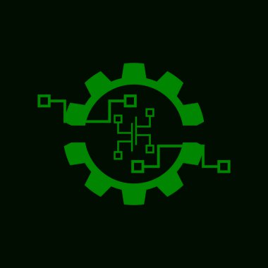 Business Technology Logo Vektör Şablonu İllüstrasyonu