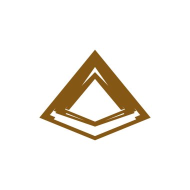 Üçgen korsan simgesi ve sembol vektör şablonu 