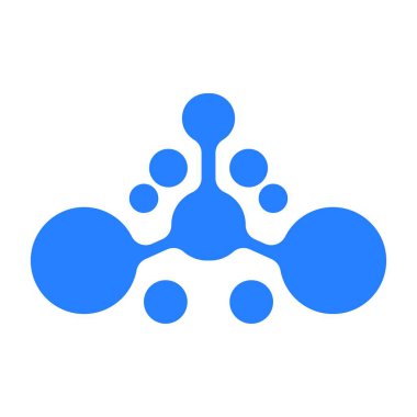 Molekül Logo Vektör Şablonu İllüstrasyonu