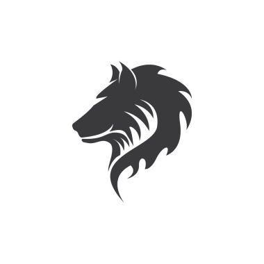 Wolf Logo şablonu vektör çizim tasarım