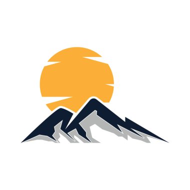 Güneş Dağı vektör şablonu çizimi