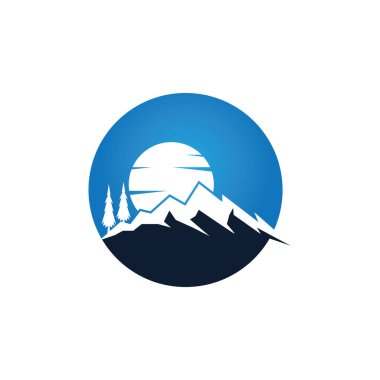 Güneş Dağı vektör şablonu çizimi