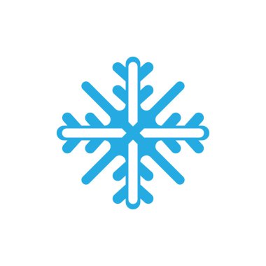 Kar Tanesi kış simgesi ve sembol vektör şablon resimlemesi