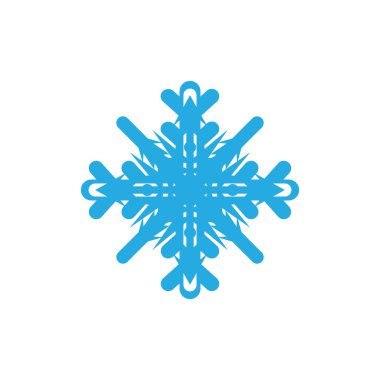 Kar Tanesi kış simgesi ve sembol vektör şablon resimlemesi