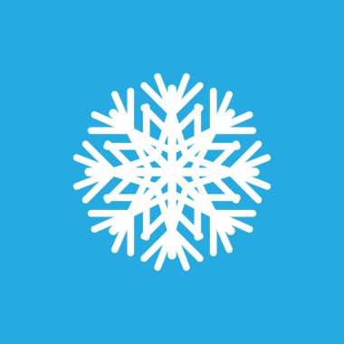 Kar Tanesi kış simgesi ve sembol vektör şablon resimlemesi