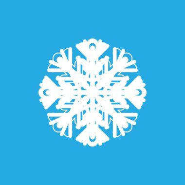 Kar Tanesi kış simgesi ve sembol vektör şablon resimlemesi