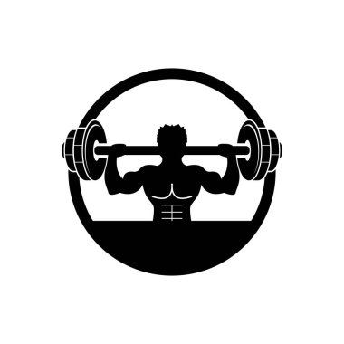 Fitness simgesi bir d sembolü şablon çizimi