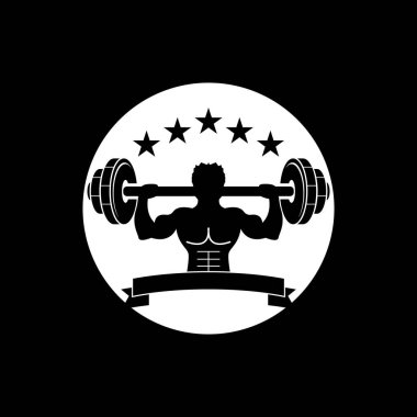 Fitness simgesi bir d sembolü şablon çizimi