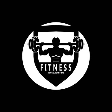 Fitness simgesi bir d sembolü şablon çizimi