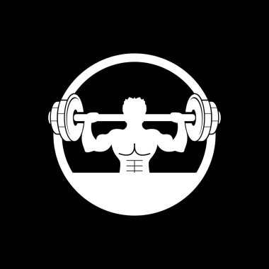 Fitness simgesi bir d sembolü şablon çizimi