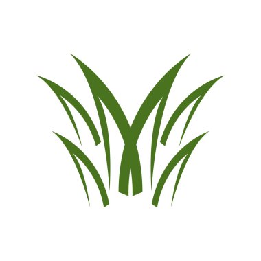 Yeşil çimen simgesi ve sembol şablonu