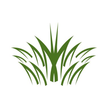 Yeşil çimen simgesi ve sembol şablonu