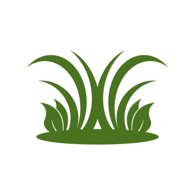 Yeşil çimen simgesi ve sembol şablonu