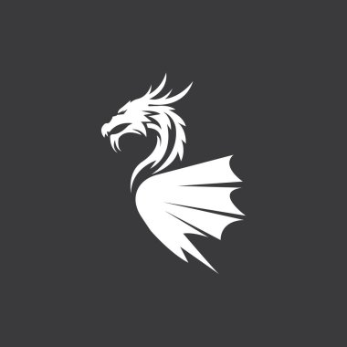 Dragon vektör resimleme logo şablonu