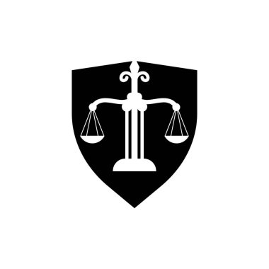 Hukuk Firması logosu ve simge tasarımı şablon-vektörü