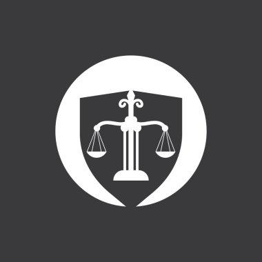 Hukuk Firması logosu ve simge tasarımı şablon-vektörü