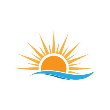 Güneş Simgesi ve Sembol Şablonu İllüstrasyonu