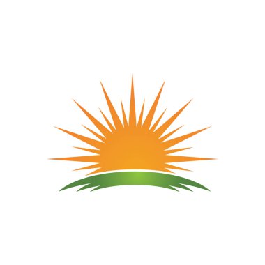 Güneş Simgesi ve Sembol Şablonu İllüstrasyonu