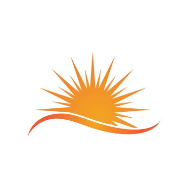 Güneş Simgesi ve Sembol Şablonu İllüstrasyonu