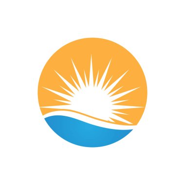 Güneş Simgesi ve Sembol Şablonu İllüstrasyonu