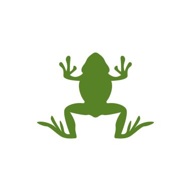 Yeşil Kurbağa Simgesi ve Sembol Şablonu