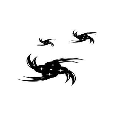 Ninja Shuriken logo vektör şablonu
