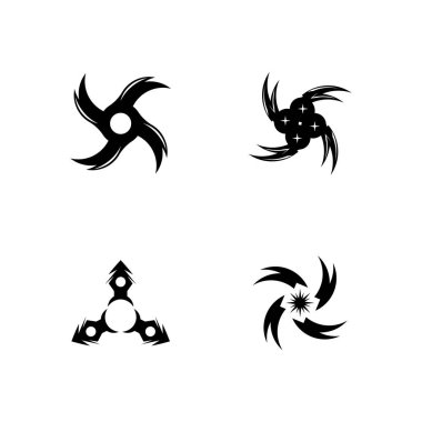 Ninja Shuriken logo vektör şablonu