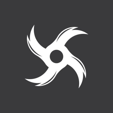Ninja Shuriken logo vektör şablonu