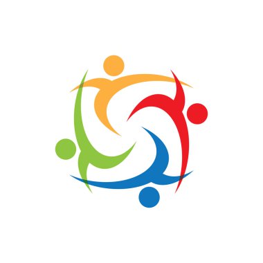 Sağlık İnsanları Yaşam simgesi ve sembol şablonu