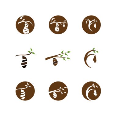 Koza Simgesi ve Sembol Şablonu İllüstrasyonu