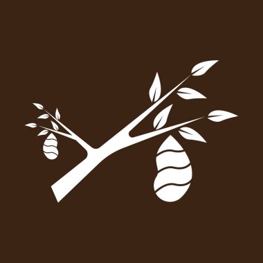 Koza Simgesi ve Sembol Şablonu İllüstrasyonu