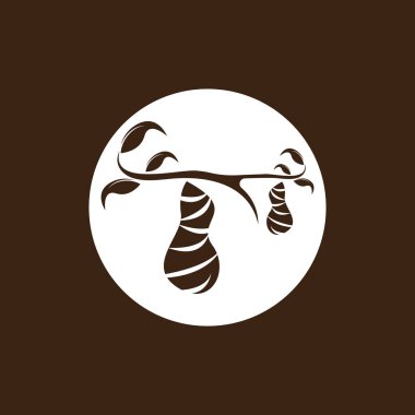 Koza Simgesi ve Sembol Şablonu İllüstrasyonu