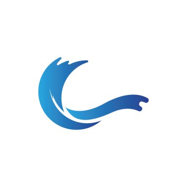 Dalga Sahili Su Sıçrama Simgesi Şablonu