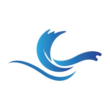 Dalga Sahili Su Sıçrama Simgesi Şablonu