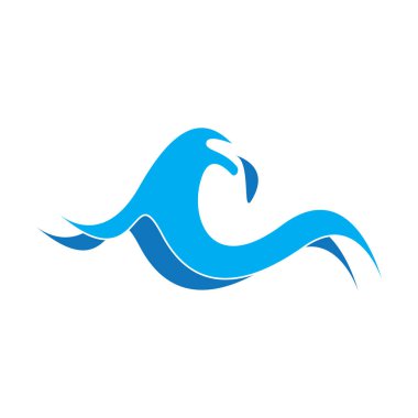 Dalga Sahili Su Sıçrama Simgesi Şablonu