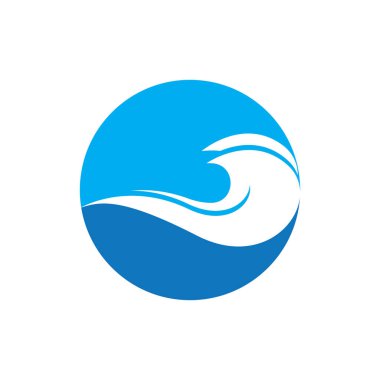 Dalga Sahili Su Sıçrama Simgesi Şablonu