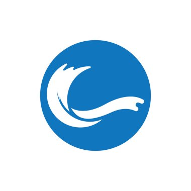 Dalga Sahili Su Sıçrama Simgesi Şablonu