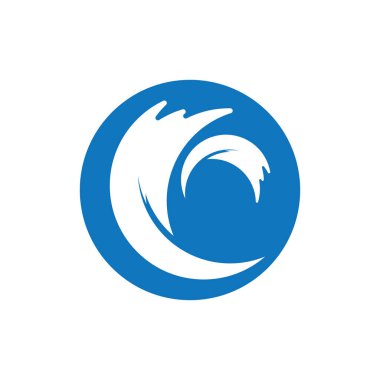 Dalga Sahili Su Sıçrama Simgesi Şablonu