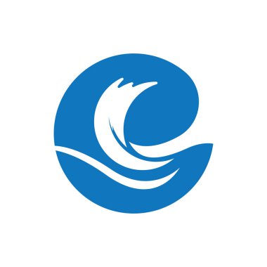 Dalga Sahili Su Sıçrama Simgesi Şablonu